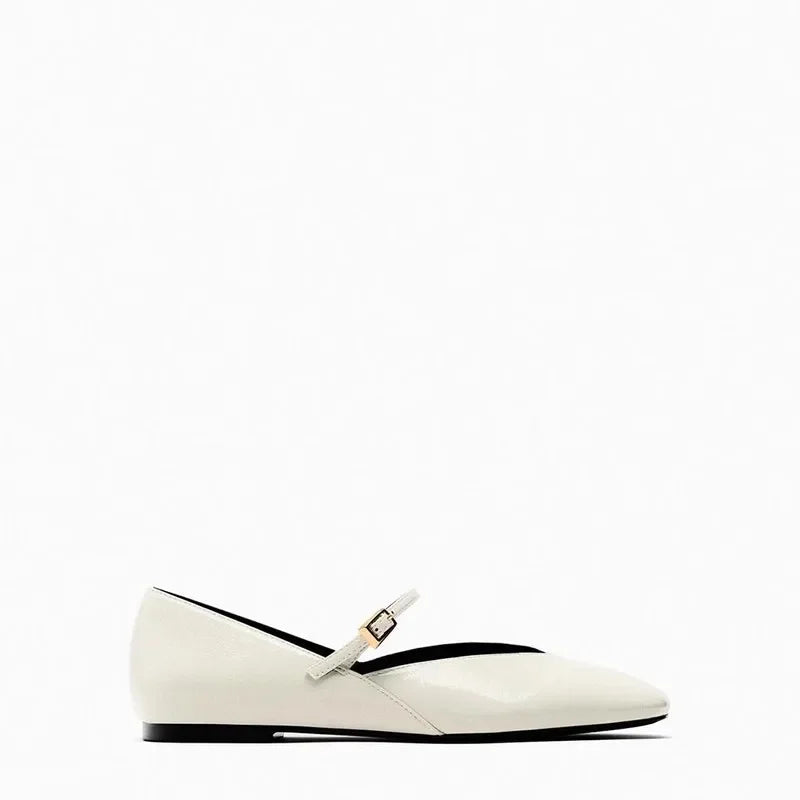Patent Leather Round Toe Flats