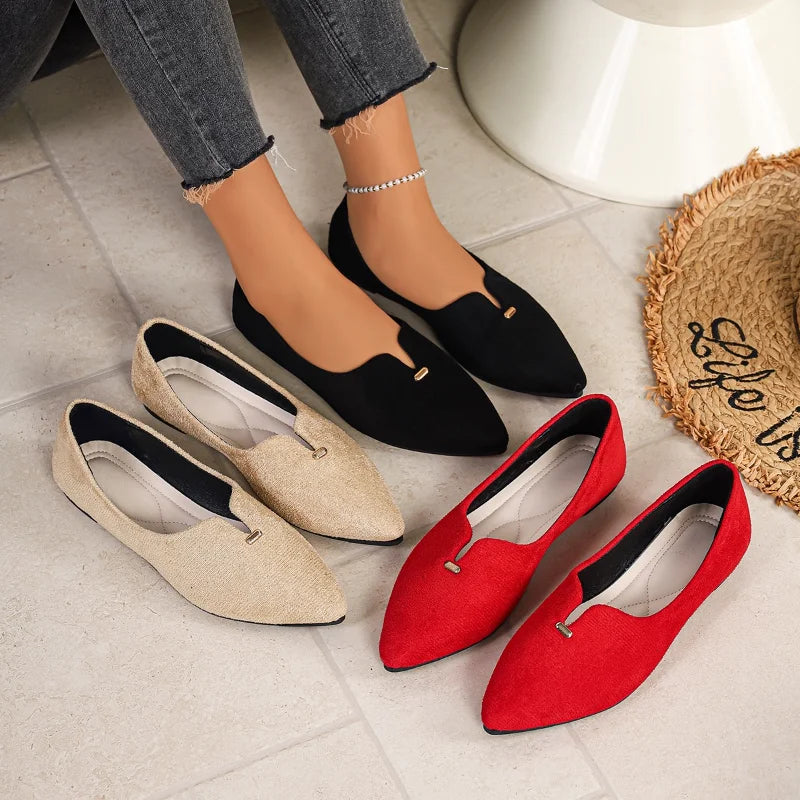 Pointed Toe Mary Jane Flats