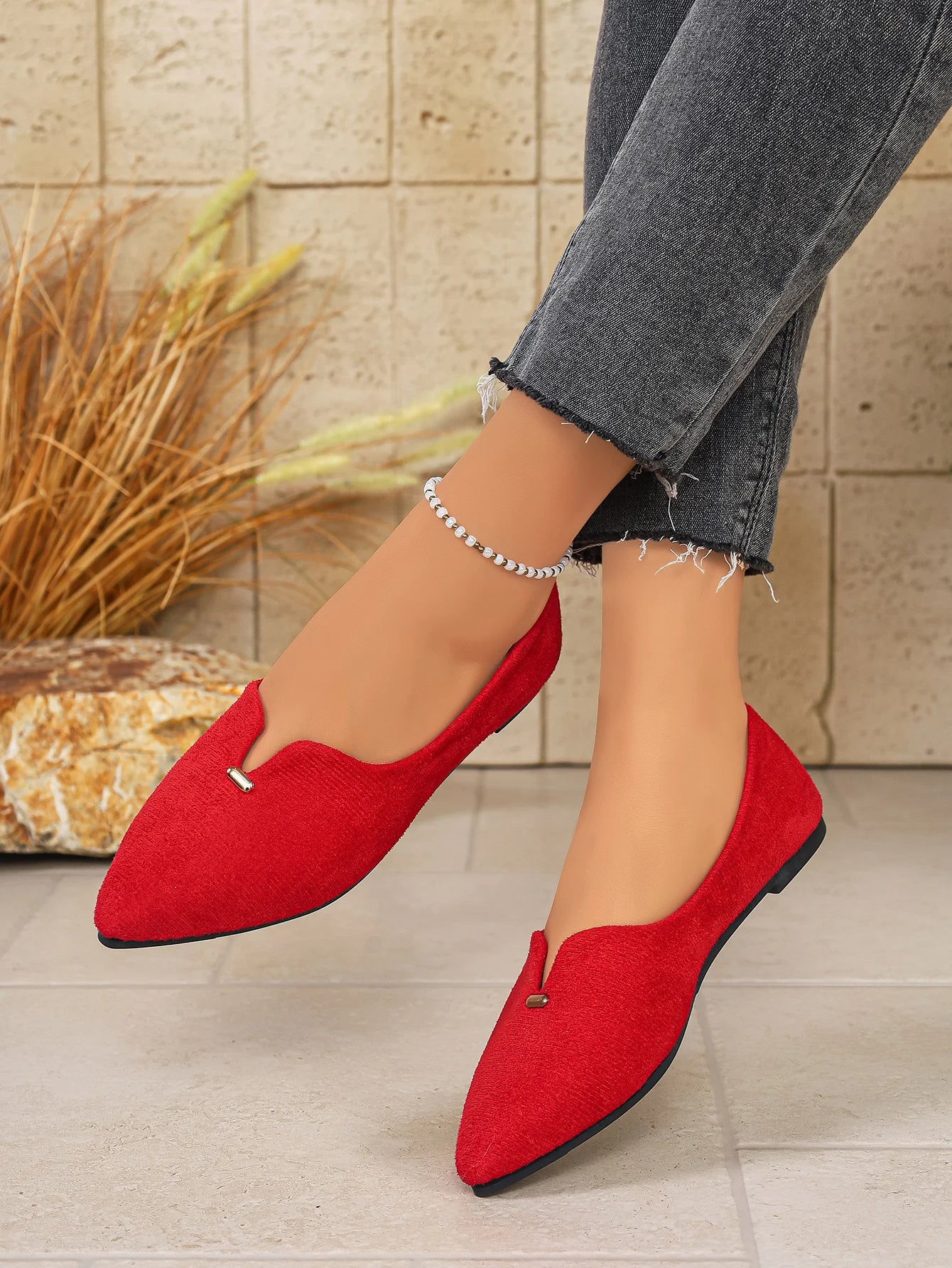 Pointed Toe Mary Jane Flats