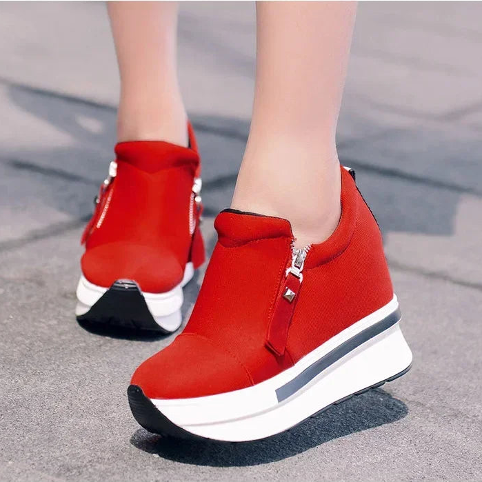 Sneakers Women Red Canvas