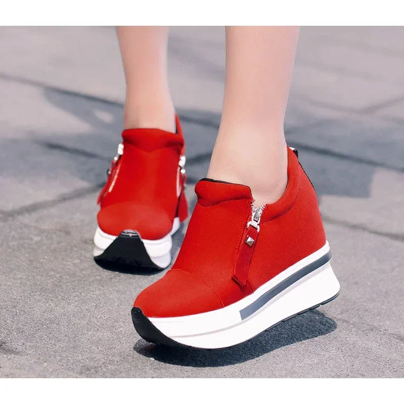Sneakers Women Red Canvas