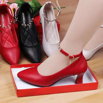 Elegant Patent Leather Wedge Heels