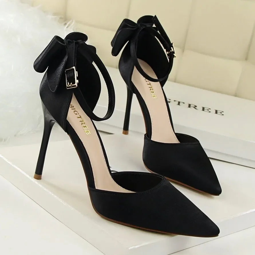 Cute Bow Tie Stiletto Pumps
