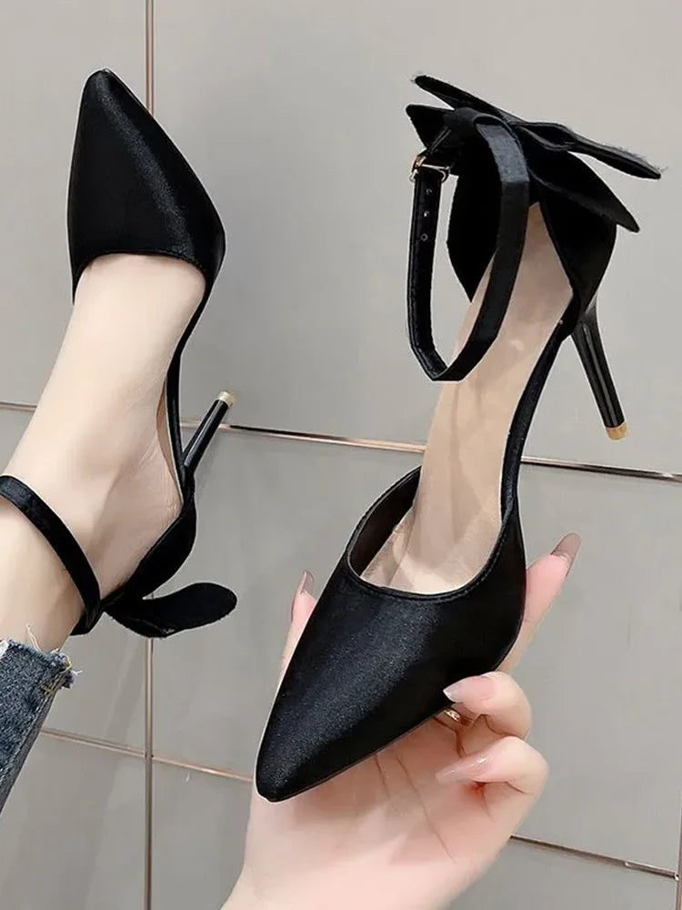 Cute Bow Tie Stiletto Pumps