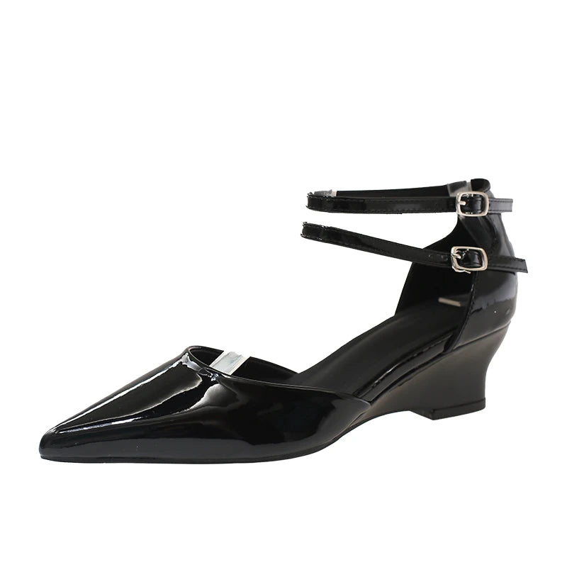 Pointed Toe Wedge Roman Sandals