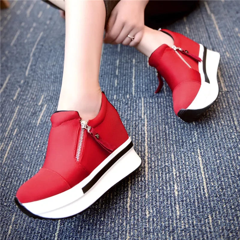 Sneakers Women Red Canvas
