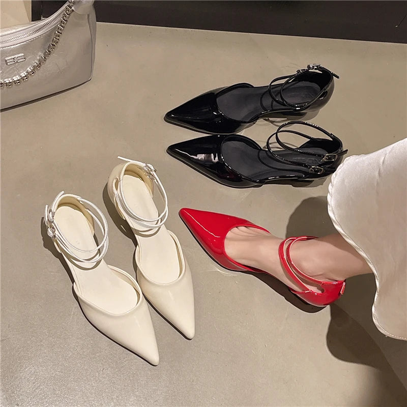 Pointed Toe Wedge Roman Sandals