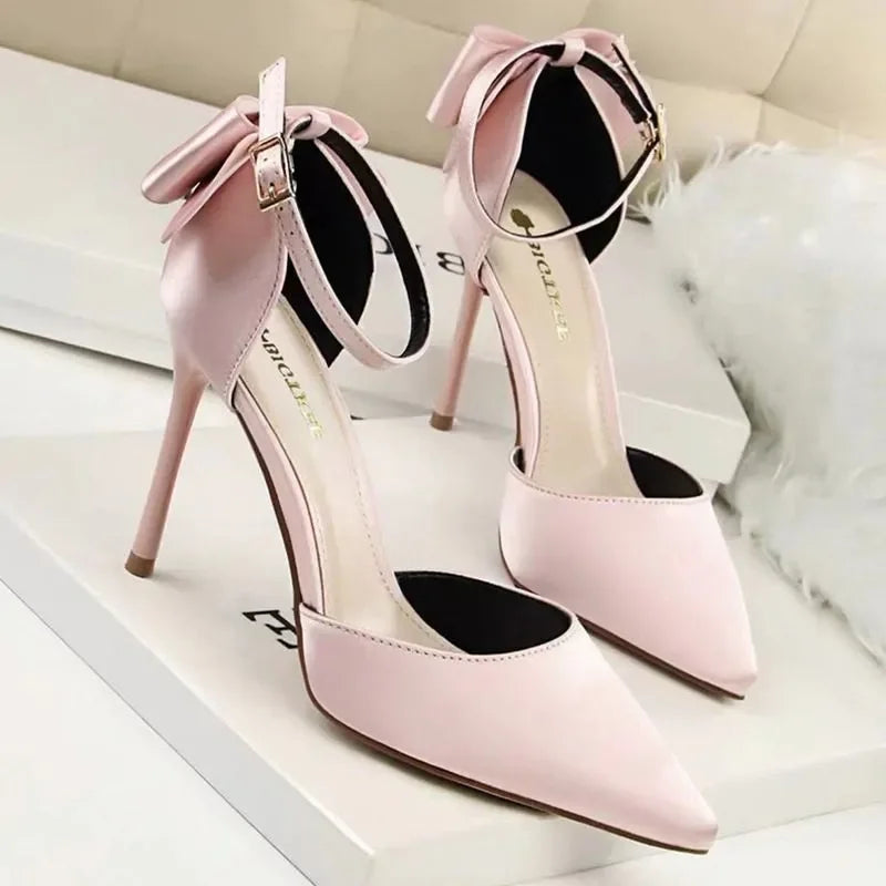 Cute Bow Tie Stiletto Pumps