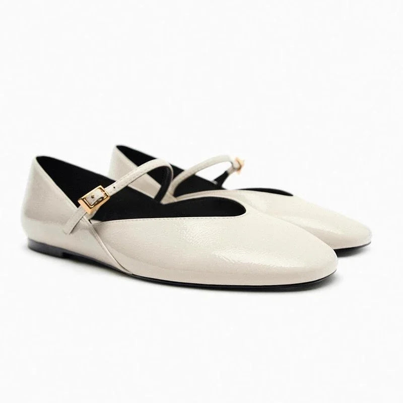 Patent Leather Round Toe Flats