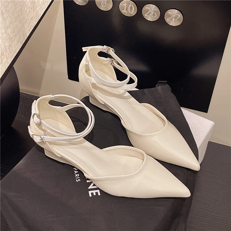 Pointed Toe Wedge Roman Sandals