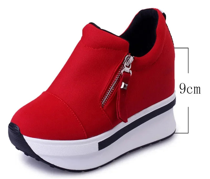 Sneakers Women Red Canvas