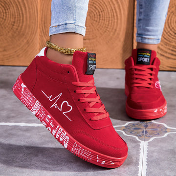 Women's Heart Design Sneakers