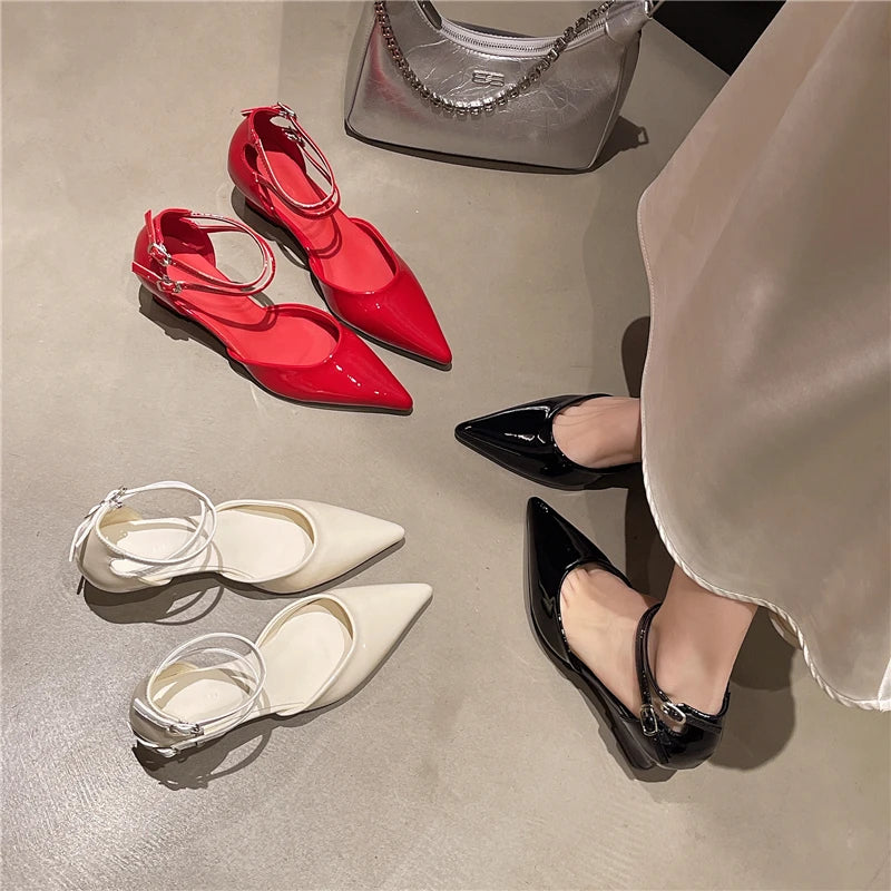 Pointed Toe Wedge Roman Sandals