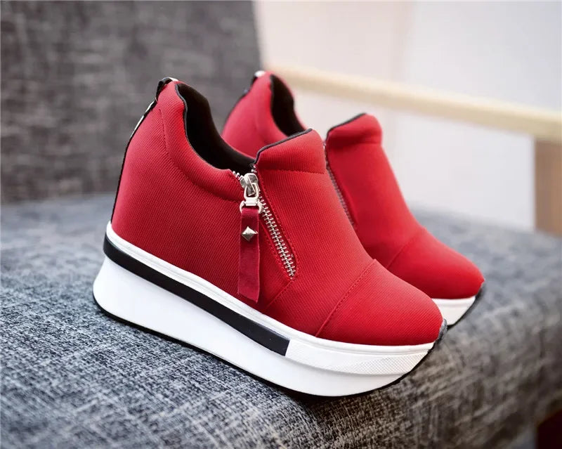 Sneakers Women Red Canvas