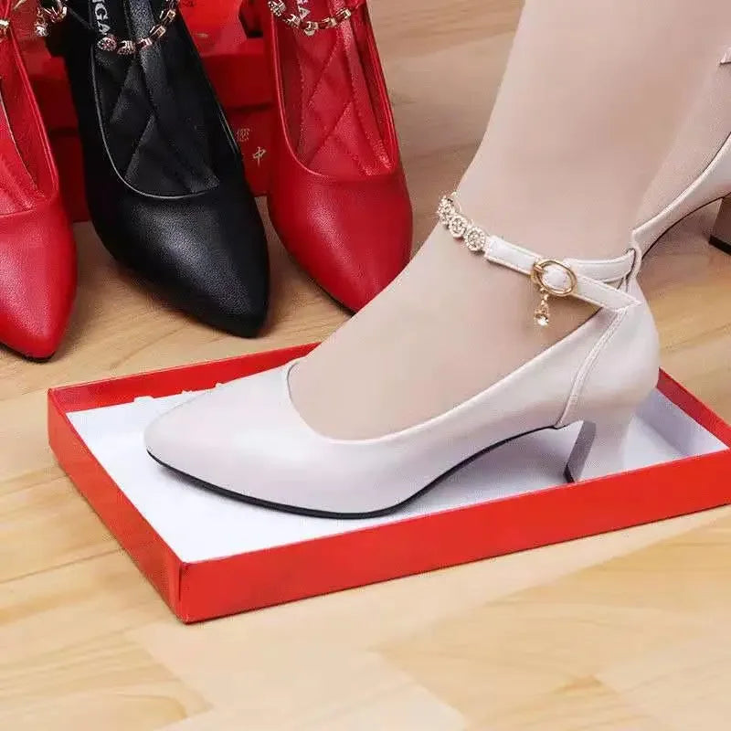Elegant Patent Leather Wedge Heels