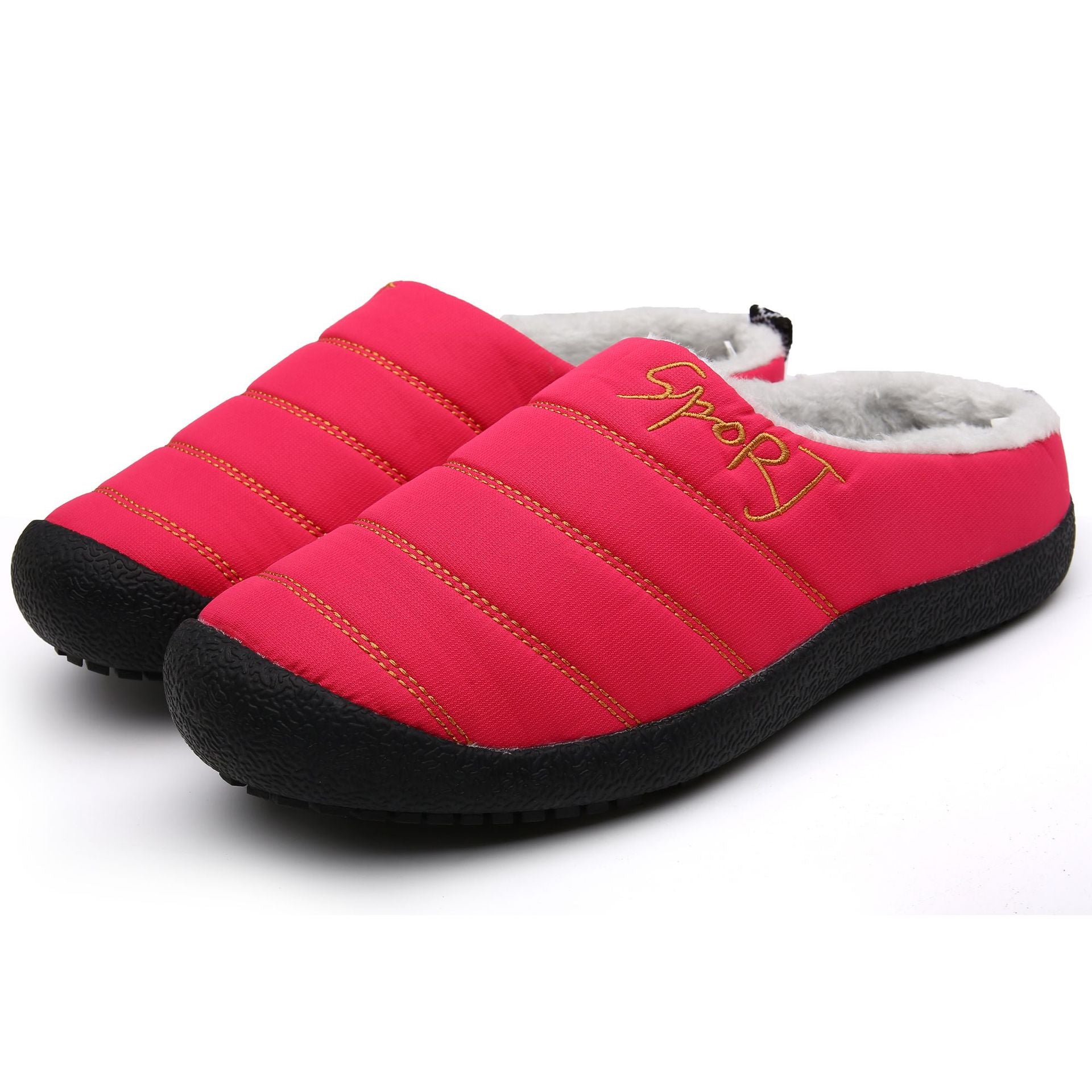 Non-slip Waterproof Velvet And Cotton Slippers