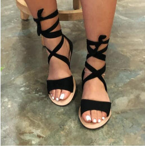 Lace-up Roman sandals