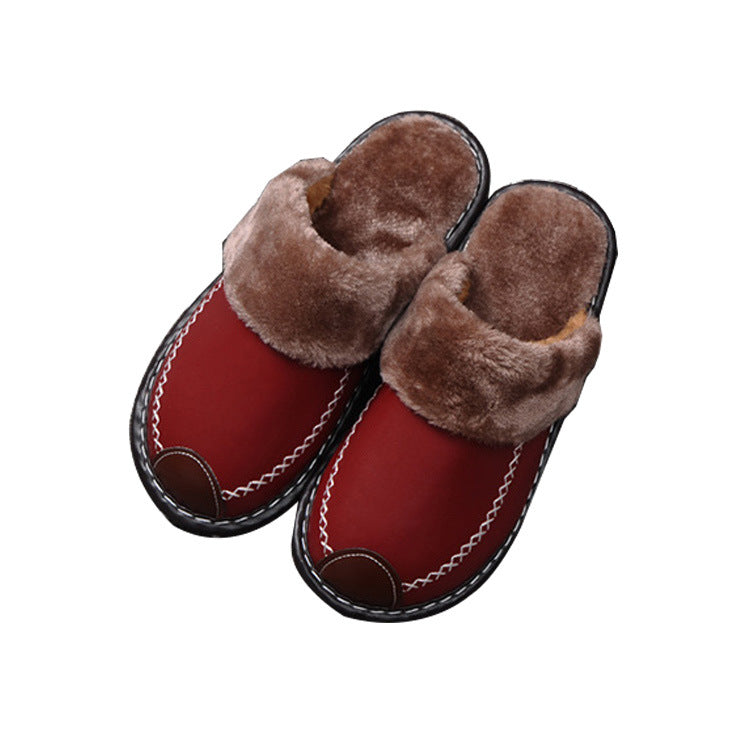 Indoor Thick-soled Home Warm Wool Slippers