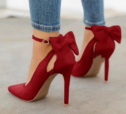 Women's bow stiletto heels