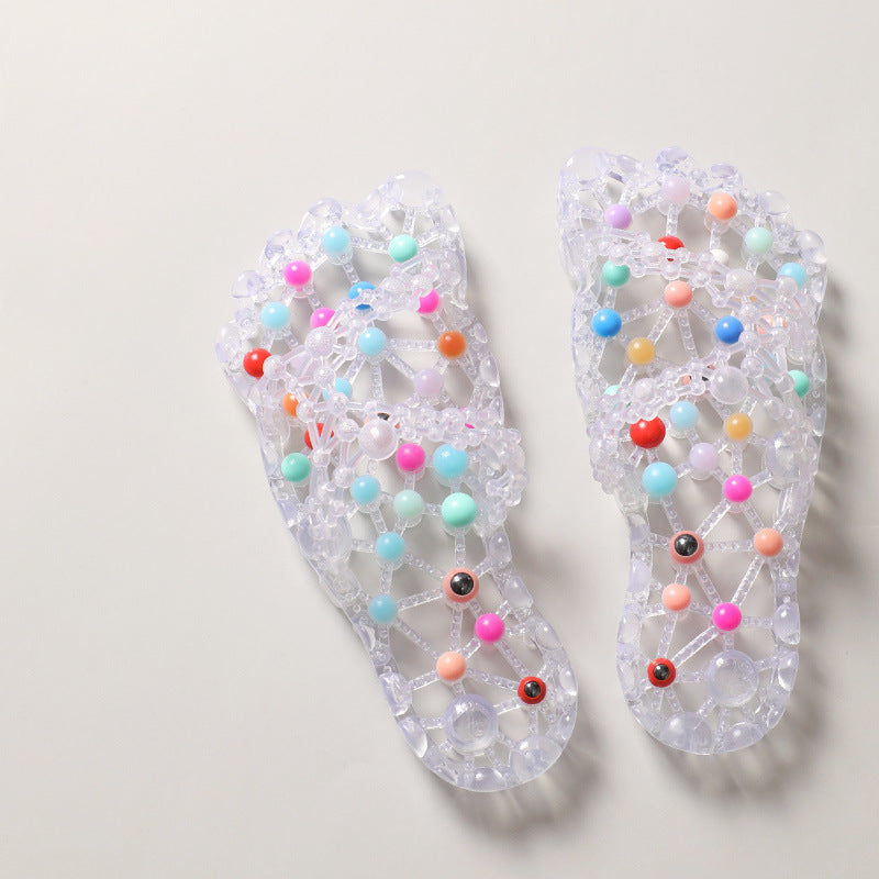 Anti - Slip Soles Pellet Massage Slippers