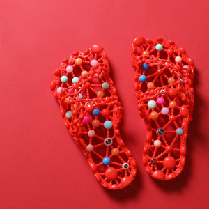 Anti - Slip Soles Pellet Massage Slippers