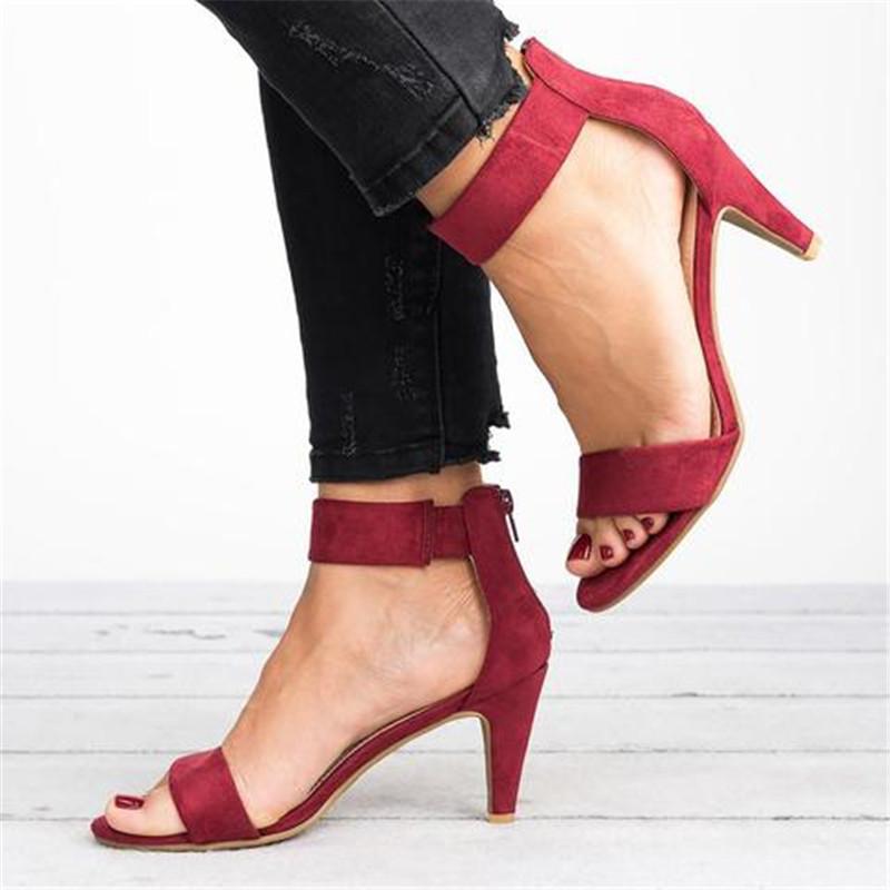 Women's Fashion High Heeled Thick Heel Sexy Sandals