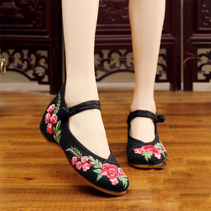 Ethnic Style Embroidered Shoes Beijing Cloth Shoes