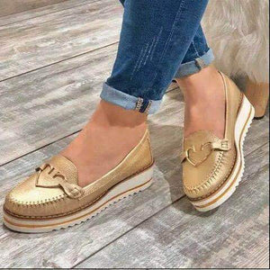 Peas Shoes Casual Soft Sole Large Size Single Shoes Women's Single Shoes