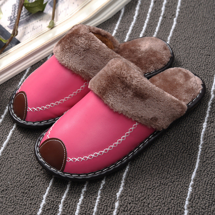 Indoor Thick-soled Home Warm Wool Slippers