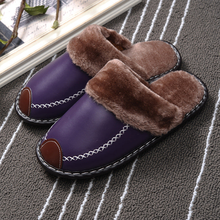 Indoor Thick-soled Home Warm Wool Slippers