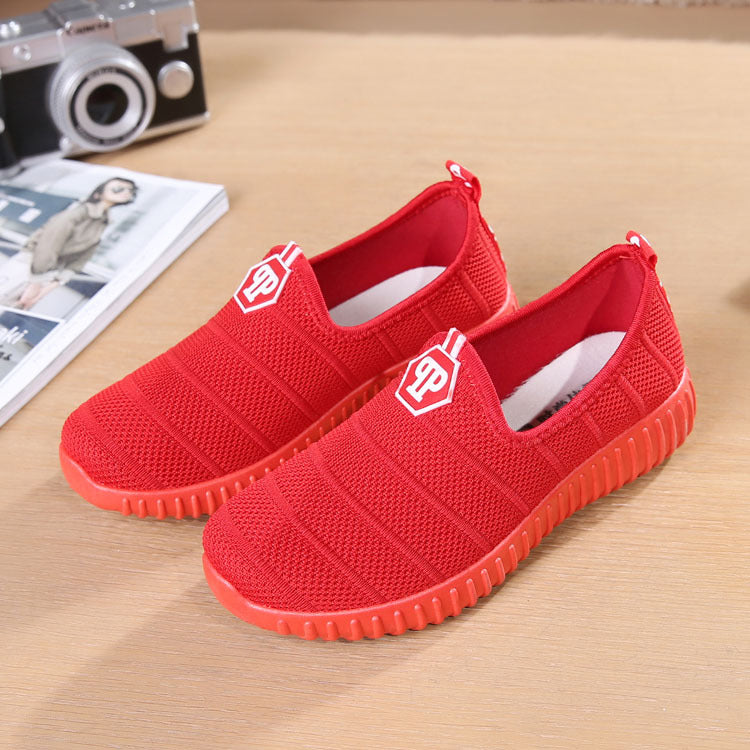 2021 manufacturers spring and autumn shoes, women's shoes, old Beijing fashion, Korean cloth shoes, color flying weaving coconut leisure