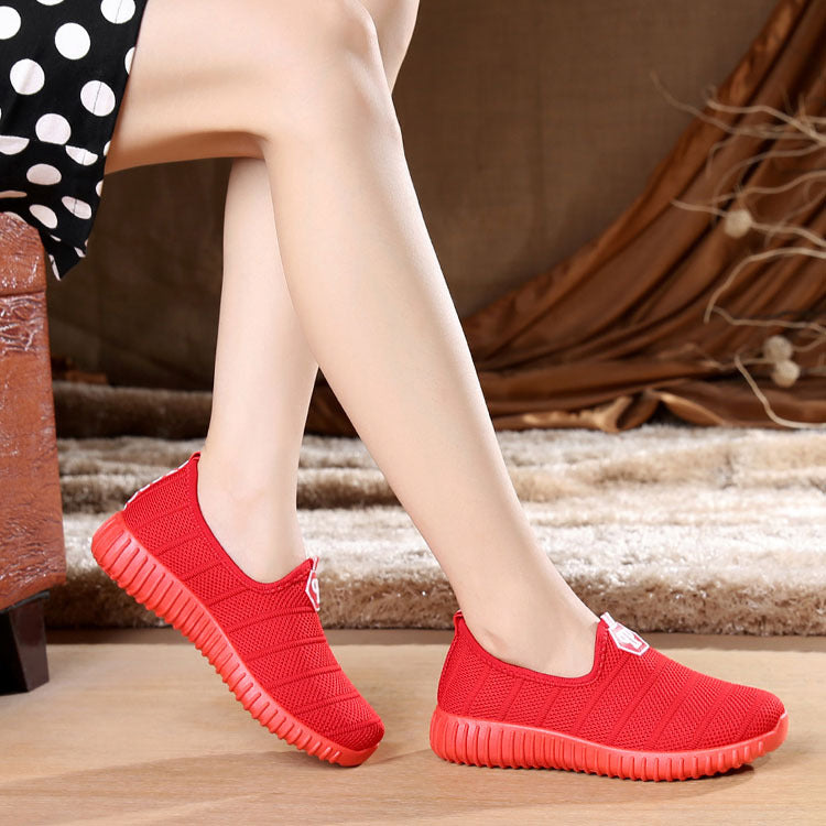 2021 manufacturers spring and autumn shoes, women's shoes, old Beijing fashion, Korean cloth shoes, color flying weaving coconut leisure