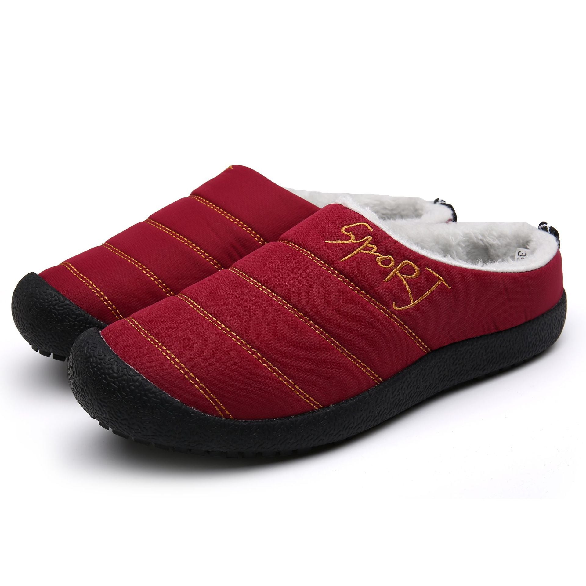 Non-slip Waterproof Velvet And Cotton Slippers