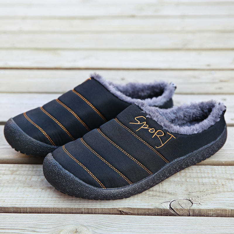 Non-slip Waterproof Velvet And Cotton Slippers